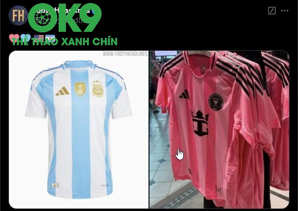 Inter Miami được cho là sẽ vinh danh Messi với mẫu áo đầu mới. Ảnh: Chụp màn hình Inter Miami được cho là sẽ vinh danh Messi với mẫu áo đầu mới. Ảnh: Chụp màn hình